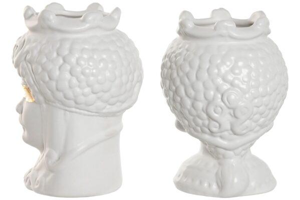 Macetero porcelana cabeza siciliana - Imagen 3