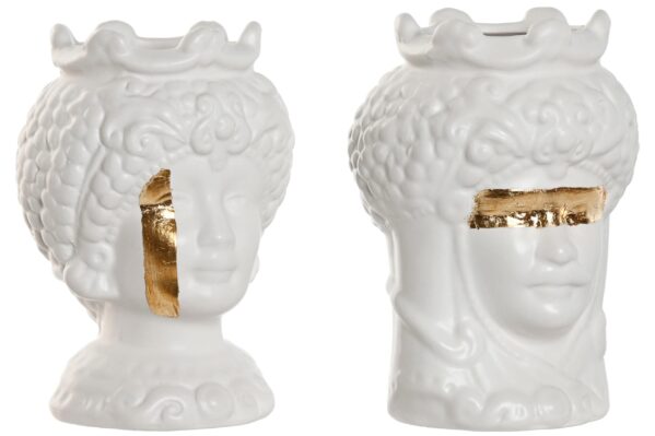 Macetero porcelana cabeza siciliana - Imagen 2